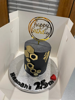 ARTY GOLDHEX BIRTHDAY CAKE