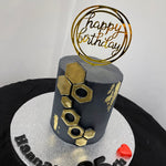 ARTY GOLDHEX BIRTHDAY CAKE