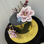 BLACK AND GOLDLEAF OCCASION CAKE
