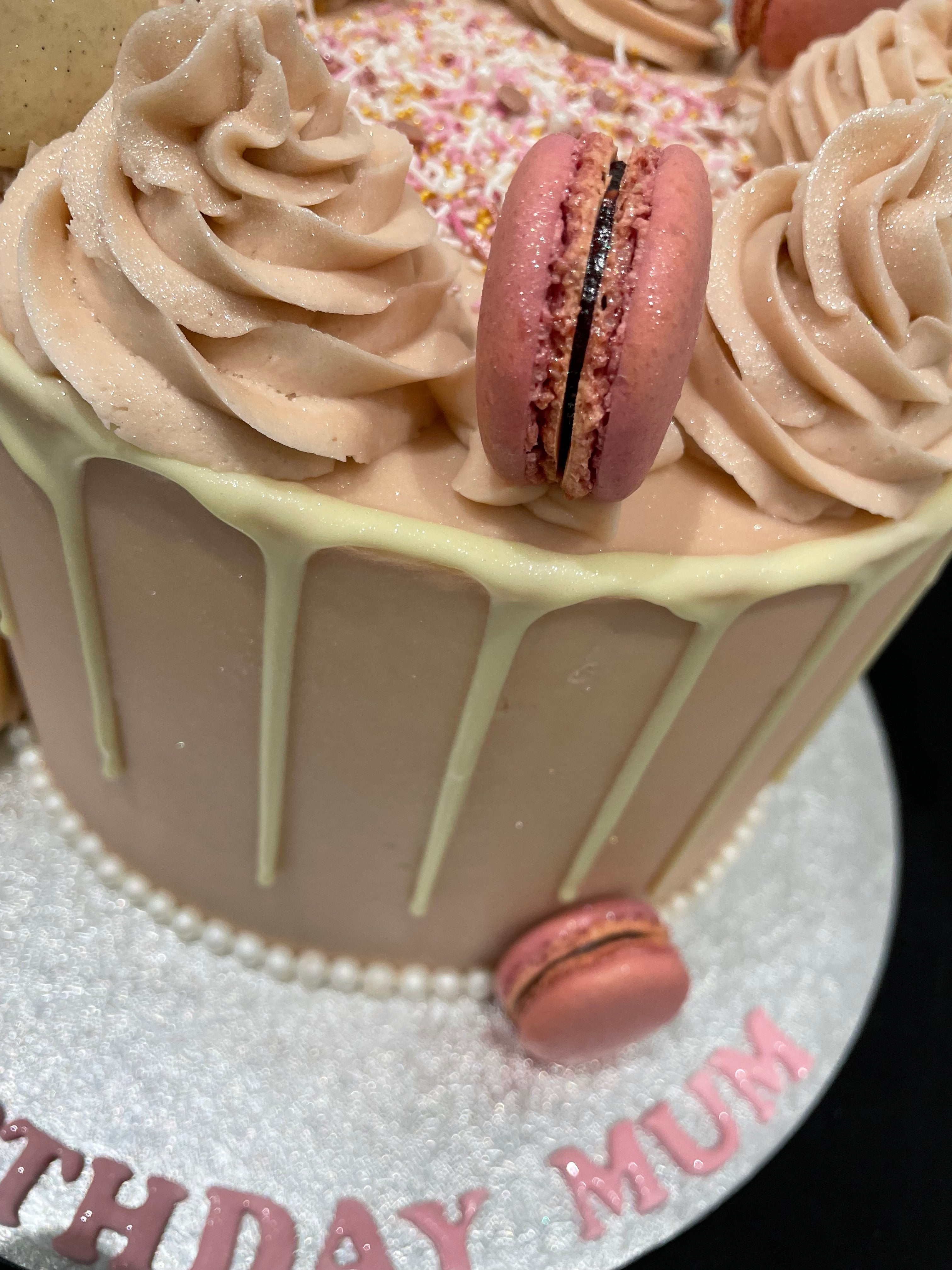 PINK MAC DRIP OCCASION CAKE