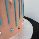 AZURE AND PINK GENDER REVEAL CAKE