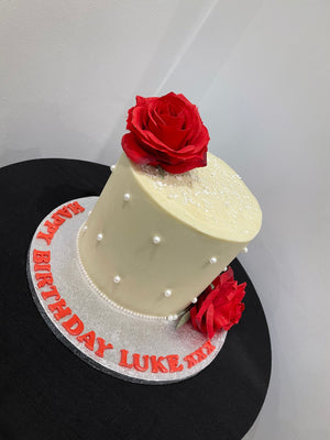 WHITE ROSE OCCASION CAKE