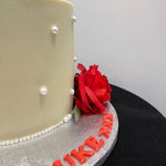 WHITE ROSE OCCASION CAKE