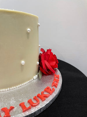 WHITE ROSE OCCASION CAKE