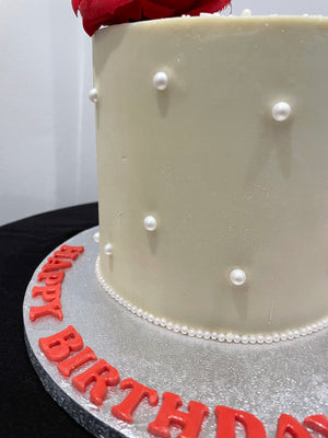 WHITE ROSE OCCASION CAKE