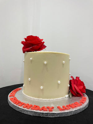WHITE ROSE OCCASION CAKE