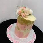 ARTY GOLD & PINK OCCASION CAKE