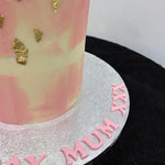 ARTY GOLD & PINK OCCASION CAKE