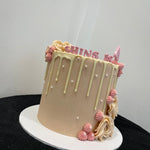 CREAM DRIP PEARL OCCASION CAKE
