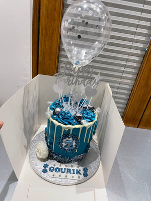 STARS & BALLOON OCCASION DRIP CAKE