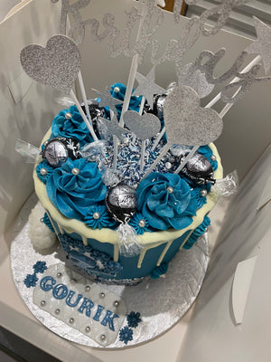 STARS & BALLOON OCCASION DRIP CAKE