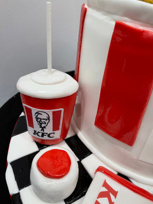 FRIED CHICKEN SHOP THEME CAKE