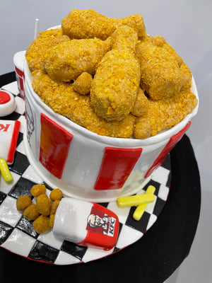 FRIED CHICKEN SHOP THEME CAKE
