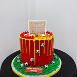 FOOTBALL THEME CAKE RED DEVILS