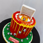 FOOTBALL THEME CAKE RED DEVILS