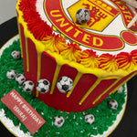 FOOTBALL THEME CAKE RED DEVILS
