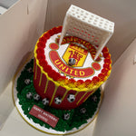 FOOTBALL THEME CAKE RED DEVILS