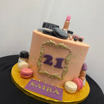 CT MAKEUP THEME BIRTHDAY CAKE
