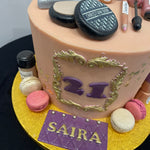 CT MAKEUP THEME BIRTHDAY CAKE