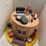 CT MAKEUP THEME BIRTHDAY CAKE