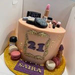 CT MAKEUP THEME BIRTHDAY CAKE