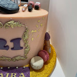 CT MAKEUP THEME BIRTHDAY CAKE