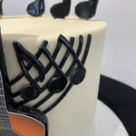 MUSICAL NOTES FONDANT GUITAR CAKE
