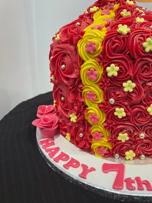 ROSETTE DRESS DOLL CAKE