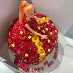 ROSETTE DRESS DOLL CAKE