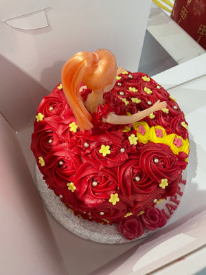 ROSETTE DRESS DOLL CAKE