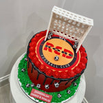 GOAL POSTS FOOTBALL THEMED CAKE