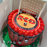 GOAL POSTS FOOTBALL THEMED CAKE