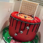 GOAL POSTS FOOTBALL THEMED CAKE