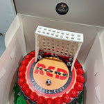 GOAL POSTS FOOTBALL THEMED CAKE