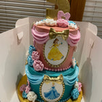 PRINCESSES FRAME BIRTHDAY CAKE