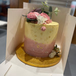 GOLD EDGE FLORAL OCCASION CAKE