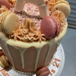 PINK MAC INITIAL OCCASION CAKE