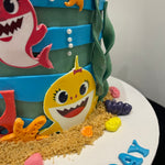 BABY SHARK THEME CAKE