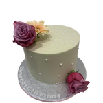 IVORY PEARL ROSE CAKE