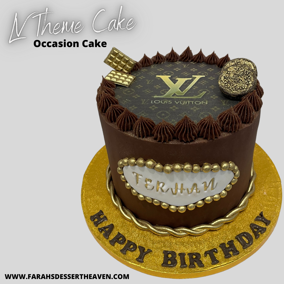 LV Theme Cake  Farah's Dessert Heaven – FARAH'S DESSERT HEAVEN