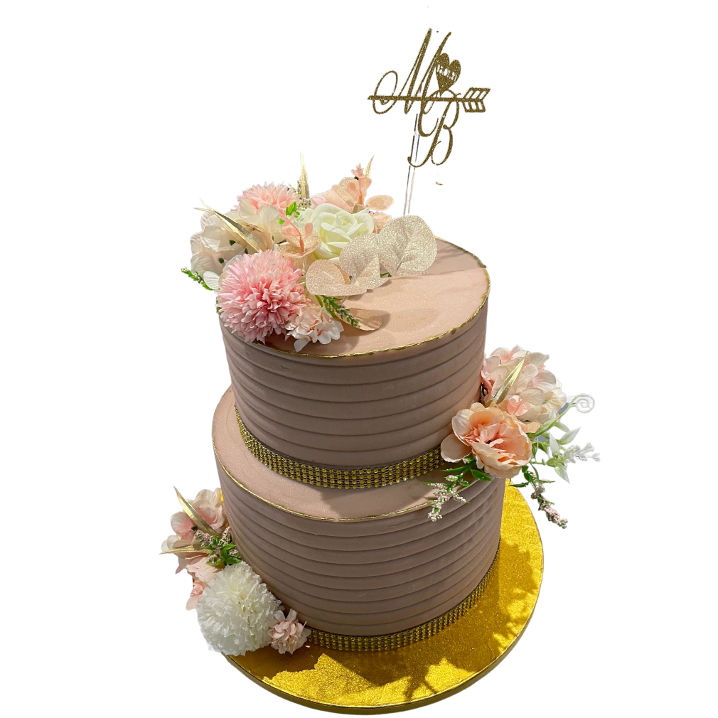 GOLD ELEGANCE CELEBRATION CAKE