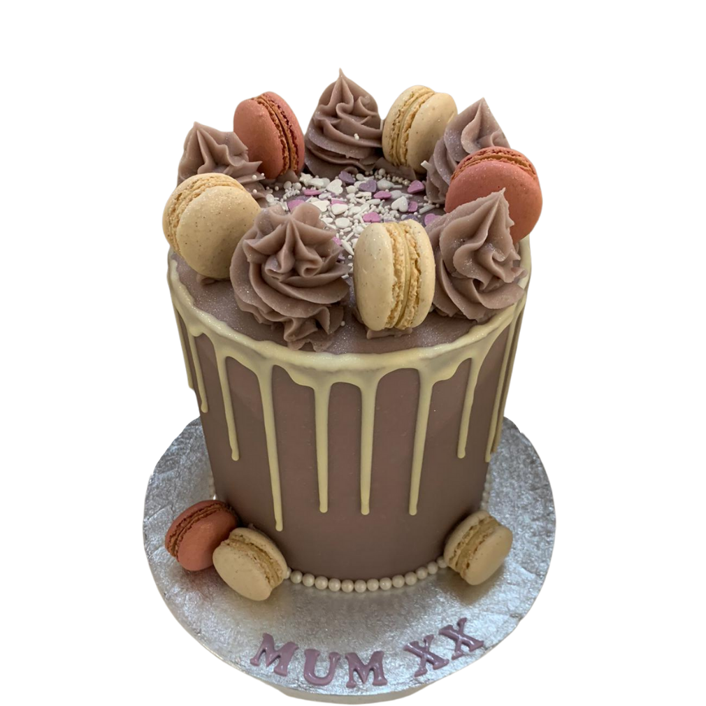 LILAC PEARL MACAROON DRIP CAKE