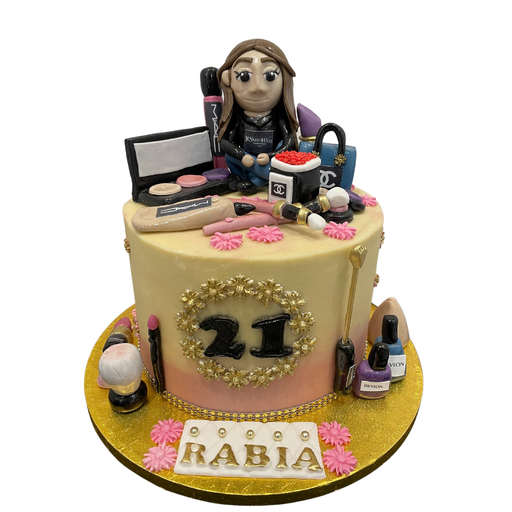 MAKEUP THEME BIRTHDAY CAKE