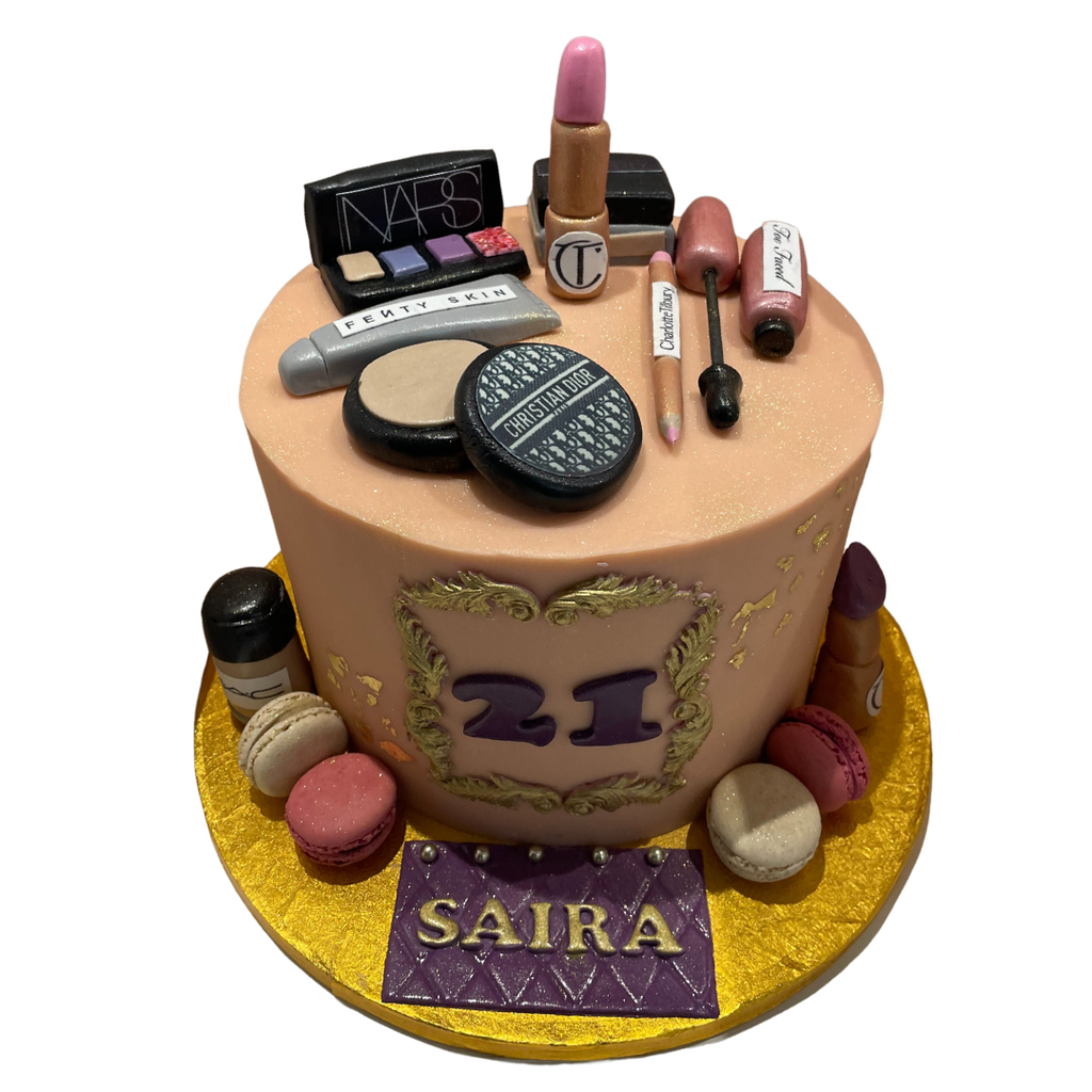 CT MAKEUP THEME BIRTHDAY CAKE