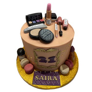 CT MAKEUP THEME BIRTHDAY CAKE