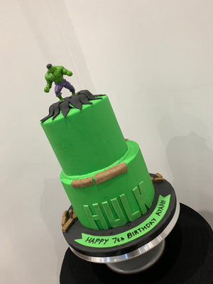 GREEN MONSTER THEME CELEBRATION CAKE