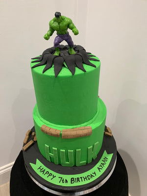 GREEN MONSTER THEME CELEBRATION CAKE
