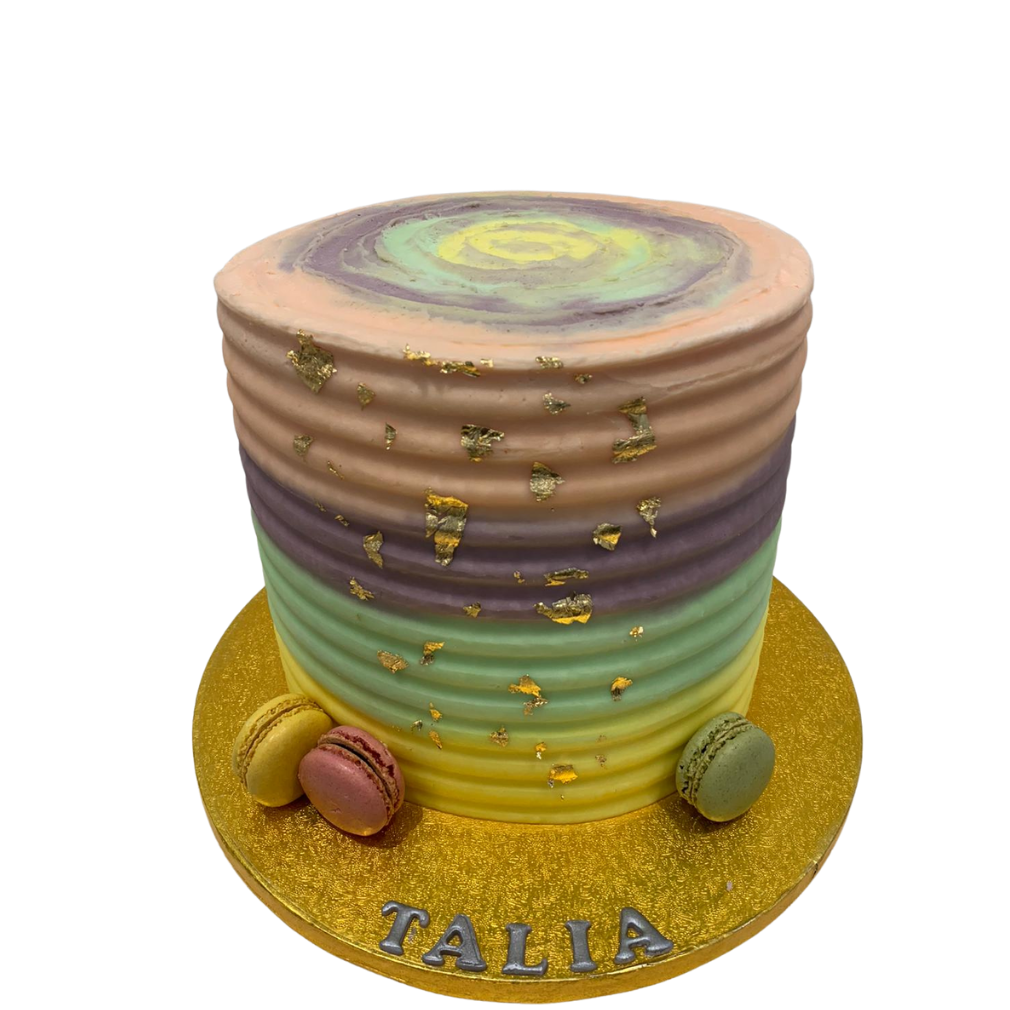 PASTEL GROOVE GOLD LEAF CAKE