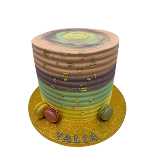 PASTEL GROOVE GOLD LEAF CAKE
