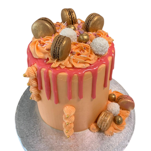 PEACH MACARON CAKE